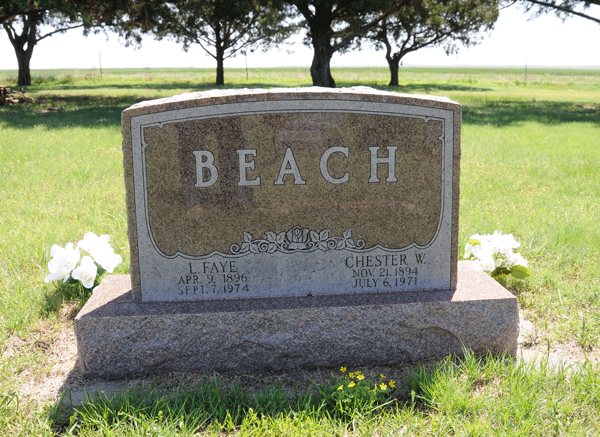 Chester and Faye Beach Headstone