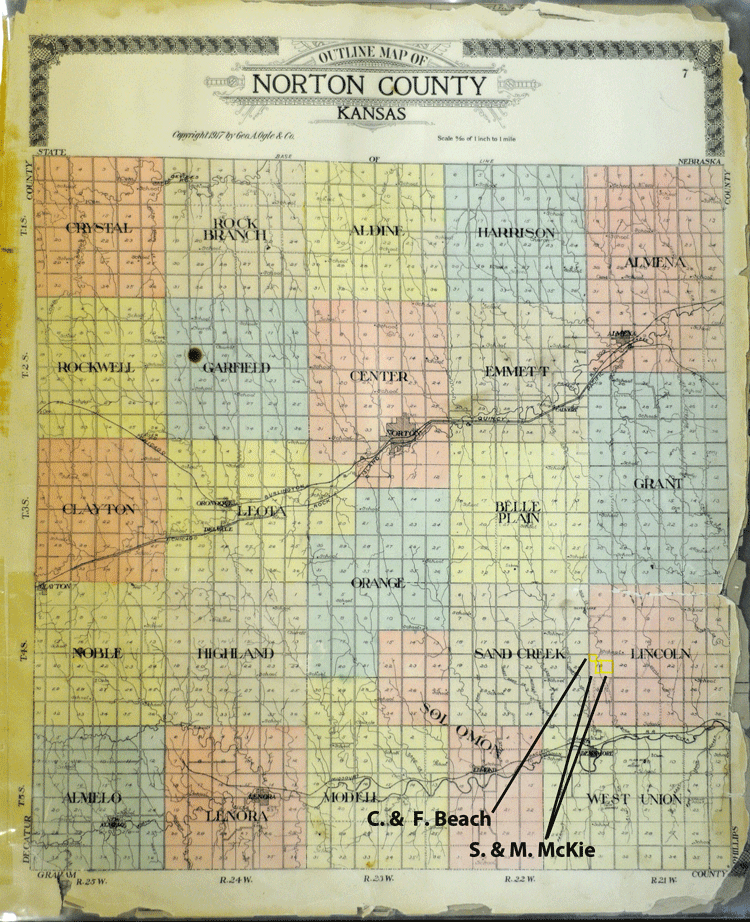 1917 Norton County Land Plat