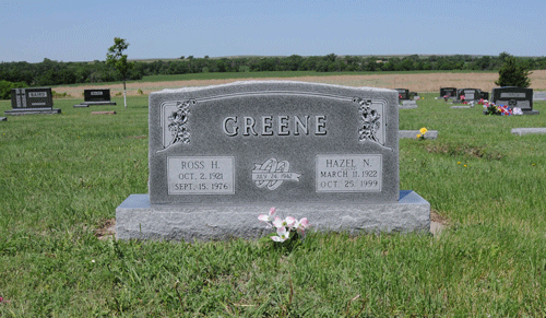 Ross and Hazell Greene Headstone