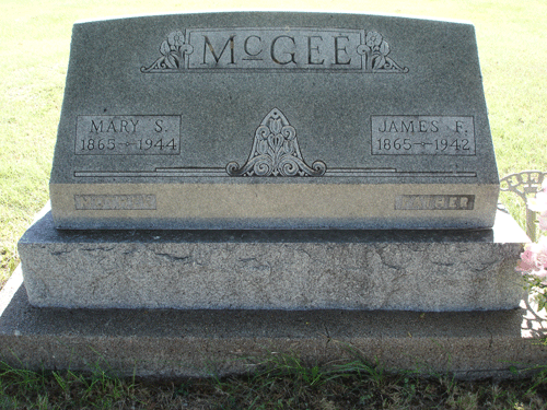 James McGee and Mary Payne Headstone
