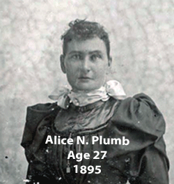 Alice Nash Plumb in 1895