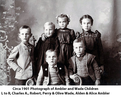 Ambler and Wade Children Photograph 1901