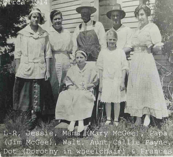 J F McGee Family circa 1914